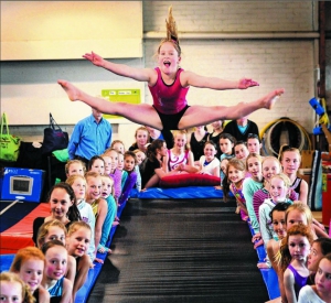 This PlayGear™ by AJ Grant gymnastic trampoline is used as a tumbling track at the Dunedin Gymnastic Academy.