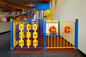 Bright and colourful Playground at Dunedin Airport.